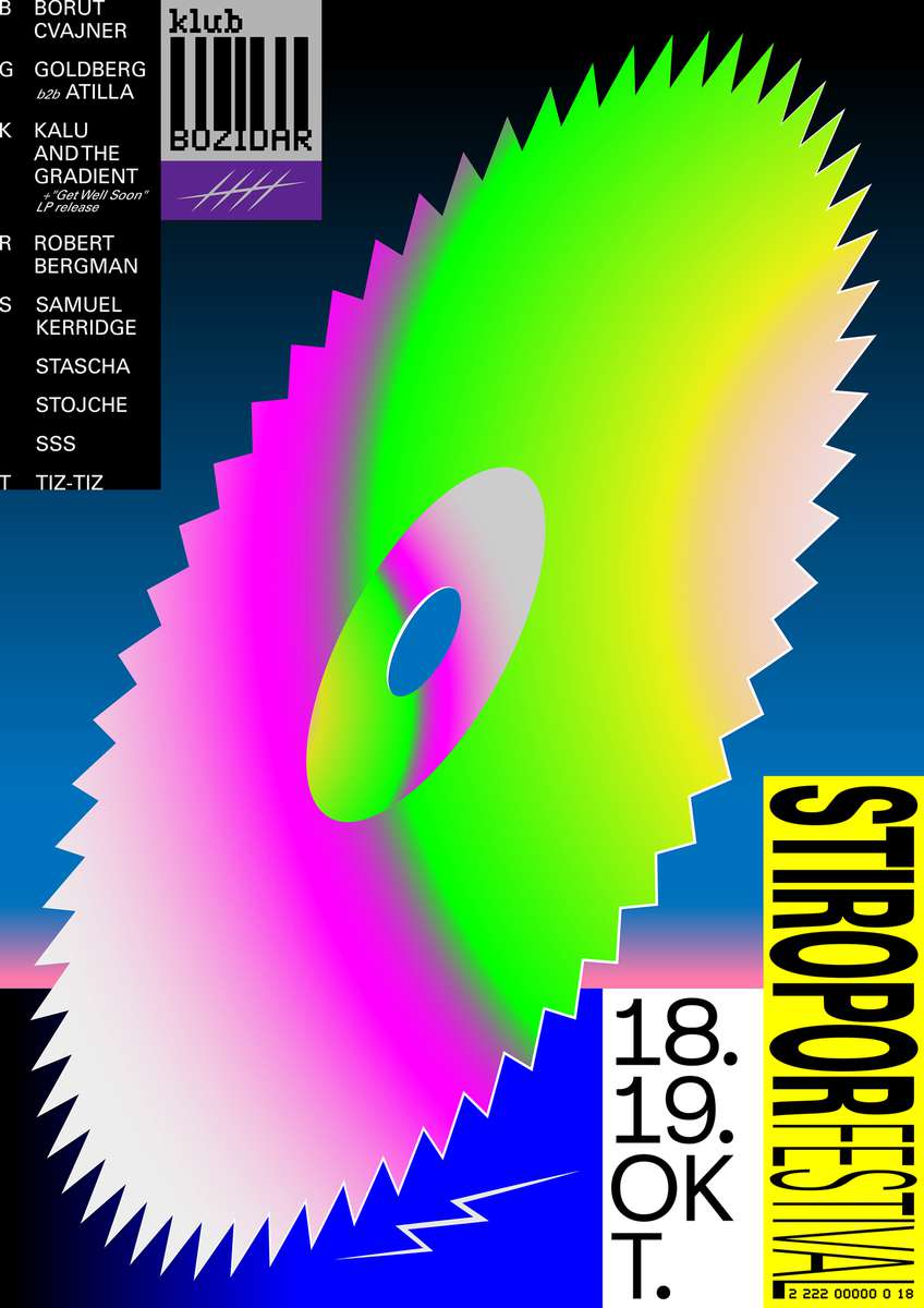 Primož Zorko, poster and identity for Festival Stiropor, Ljubljana, 2018